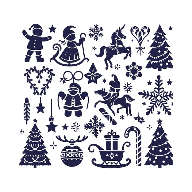 a collection of christmas themed items including snowmen christmas snowmen and christmas trees