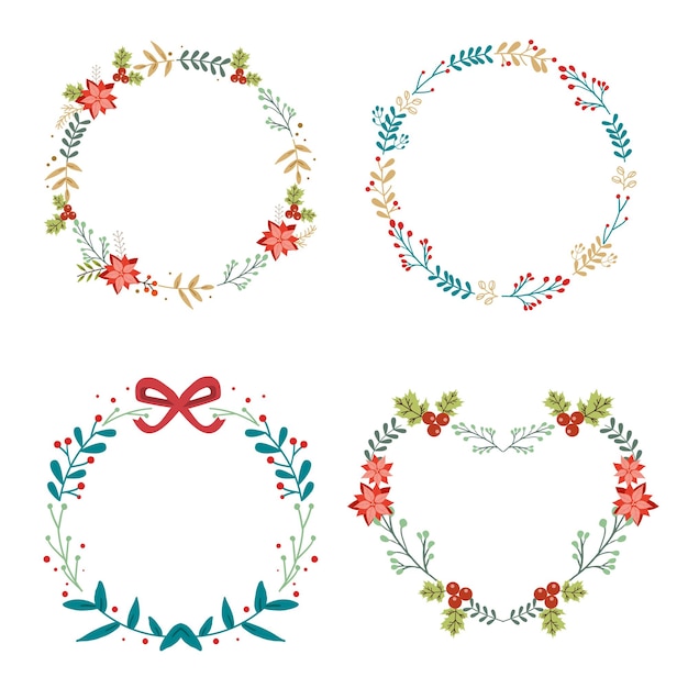 collection of christmas wreath