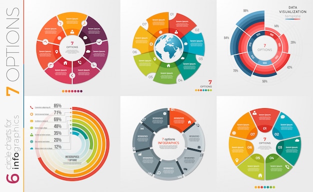 Collection of   circle chart templates  options.