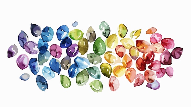 Vector a collection of colored gems