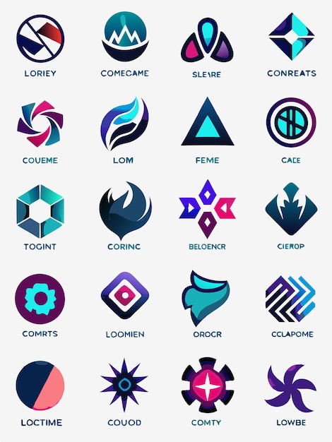 a collection of colorful logos including one that says  lumi