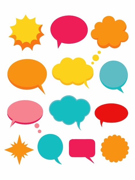 a collection of colorful speech bubbles with the word quot no quot on them