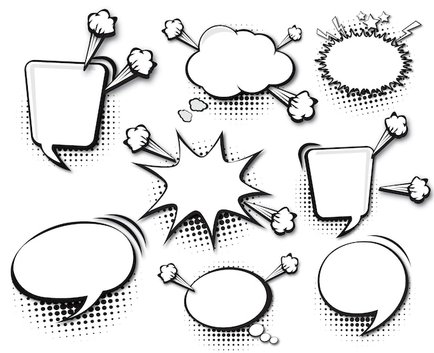 Vector a collection of comic speech bubble