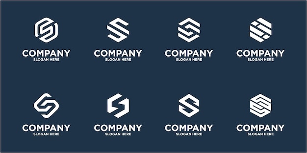 A collection of creative S letter logo designs