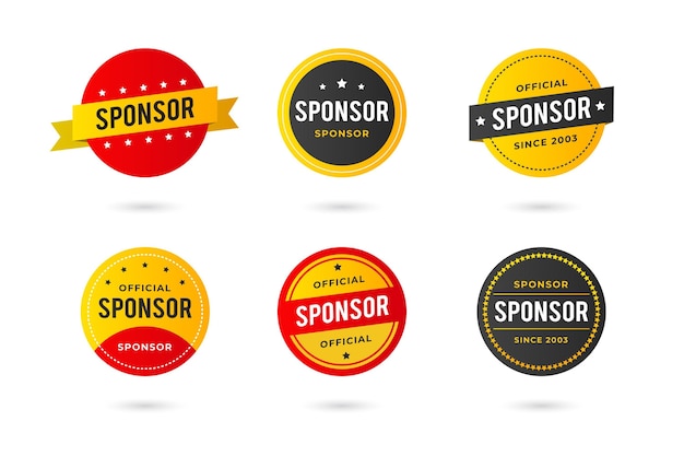 Collection of creative sponsoring stickers