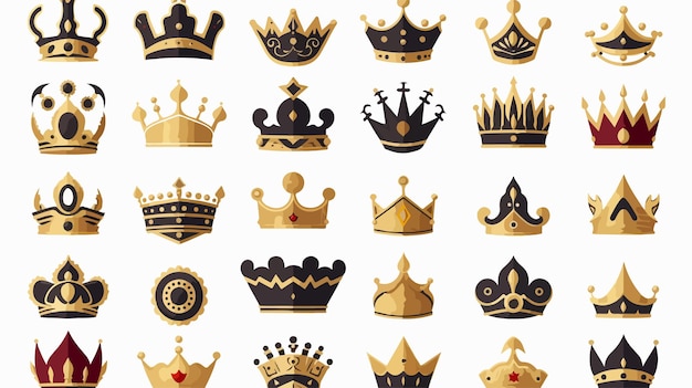 a collection of crowns including one that has the word crown on it