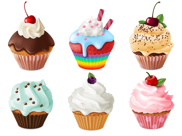 Collection of cupcakes