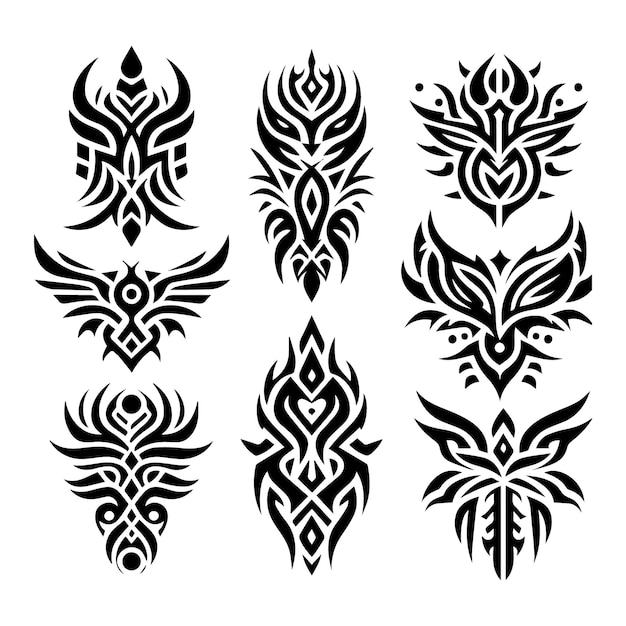 a collection of designs for a tattoo design