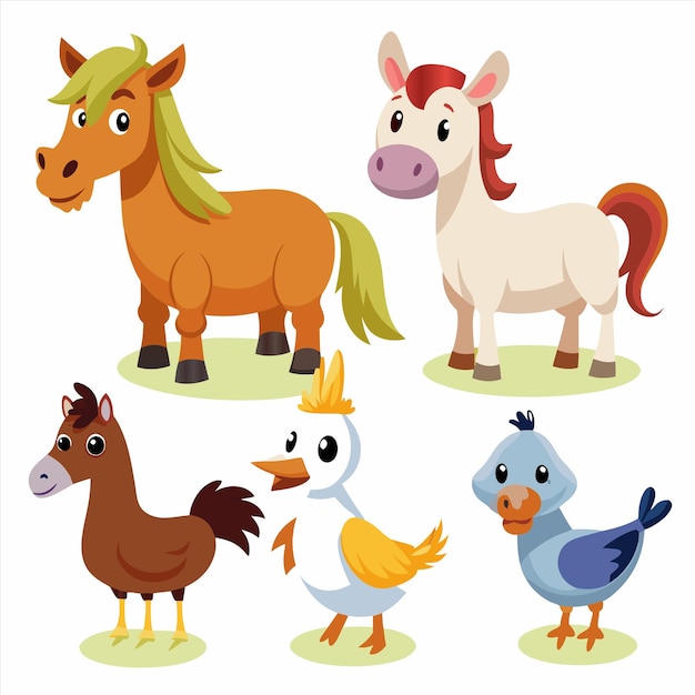 a collection of different animals including horses horses and horses