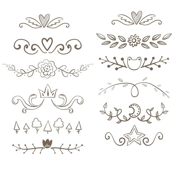 a collection of different designs including a flower and a flower