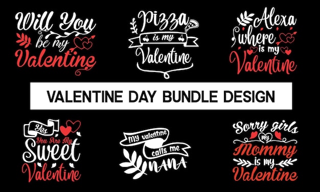 Vector a collection of different designs for valentines day gift