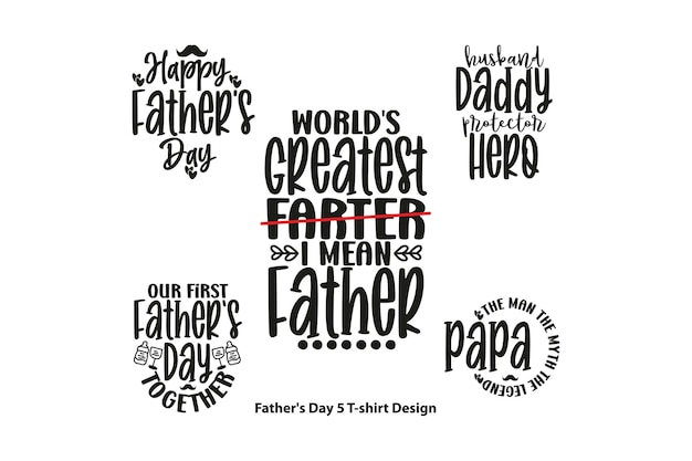 Vector a collection of different fathers day quotes.