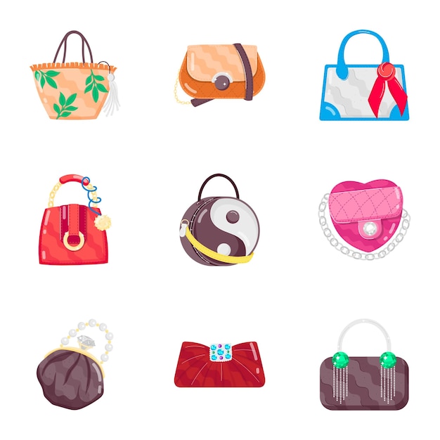 Vector a collection of different handbags including one that says  st louis