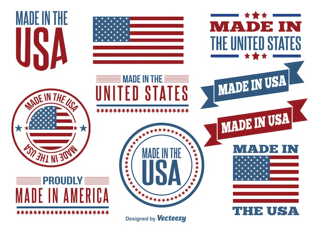 Vector a collection of different logos including the united states of america