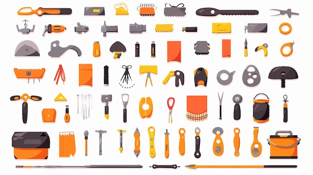 a collection of different tools including a tool a plow and a pliers