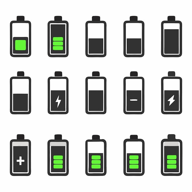 a collection of different types of battery bottles