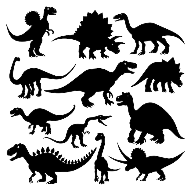 Vector a collection of dinosaurs and dinosaurs from thedinosaur