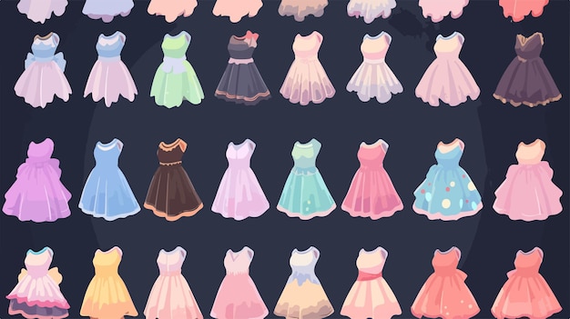 a collection of dresses from the collection