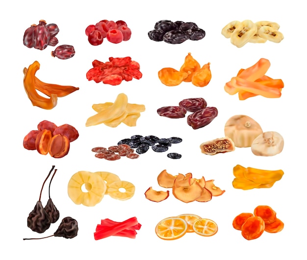 Collection of dried fruits