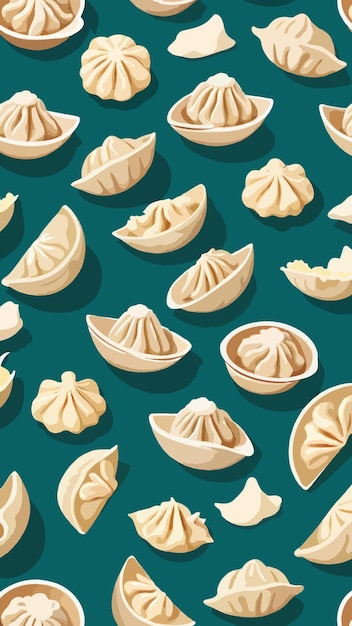 Vector a collection of dumplings cartoon drawing illustration artwork vector