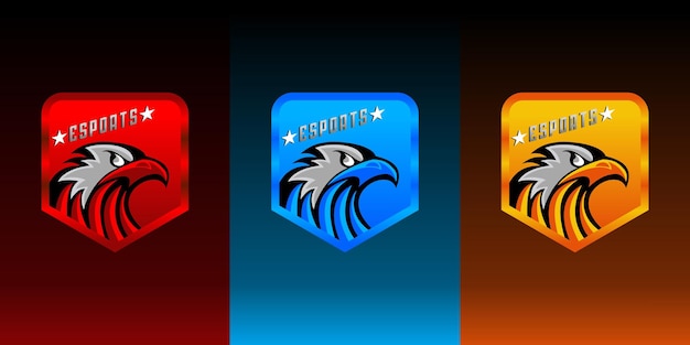 Collection of eagle badge designs for games and sports