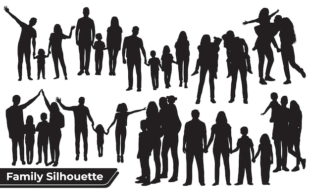 Collection of Family silhouettes