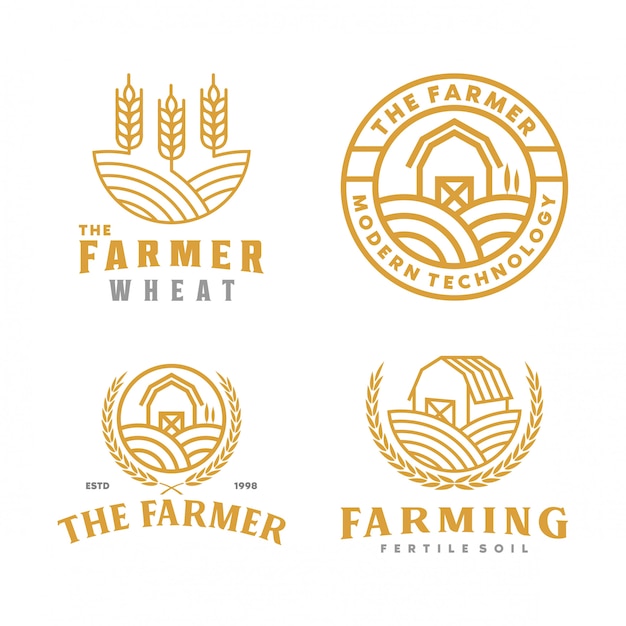 Collection of farm logo