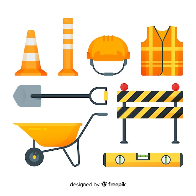 Collection of flat construction equipment