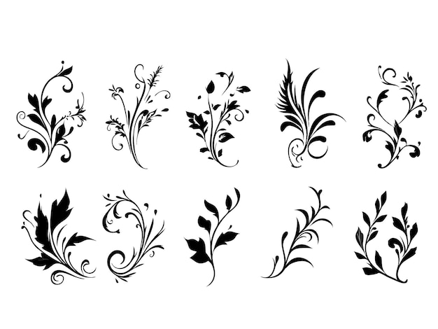 a collection of floral designs including the word flowers