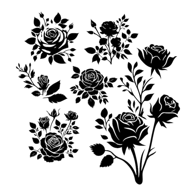 a collection of flowers including one that says  roses