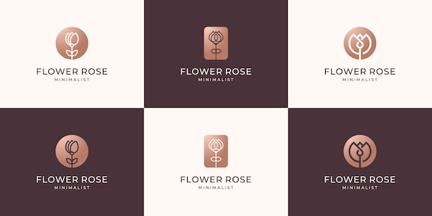 Collection of flowers logo design