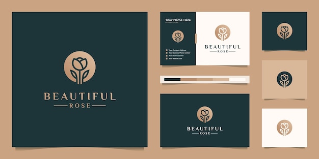 Collection of flowers logo design