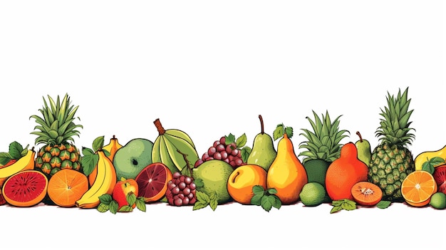 a collection of fruits including a fruit and vegetables by person