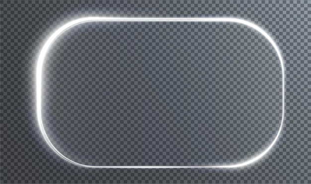 Collection of futuristic hud light white frame. Technological background. Light glass png.