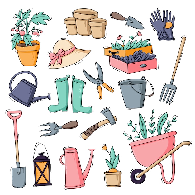 collection of garden items