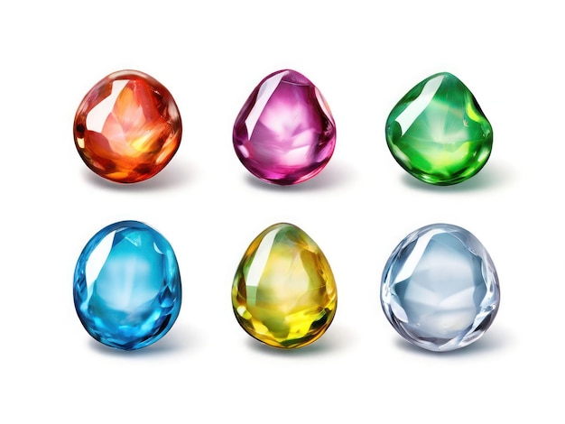 a collection of gemstones with different colors