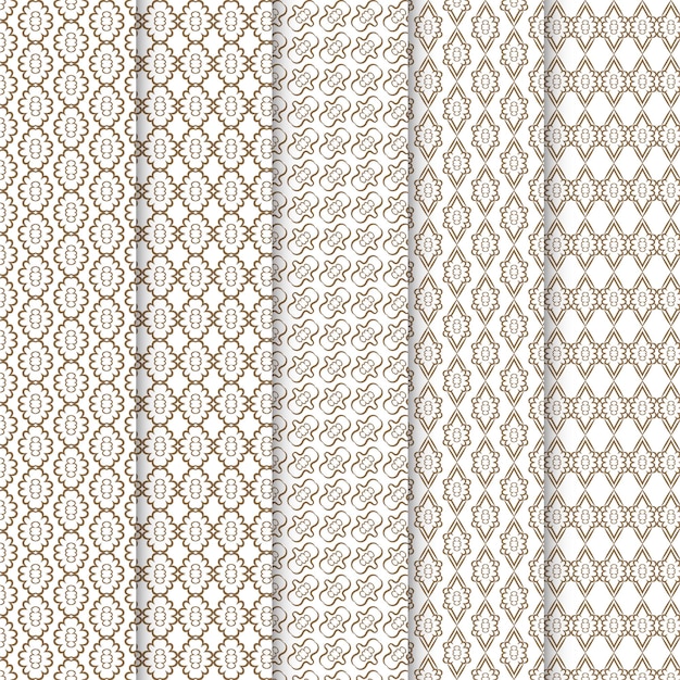 Collection of geometric simple seamless   patterns