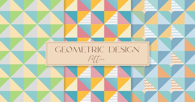 Collection of geometric triangle pattern