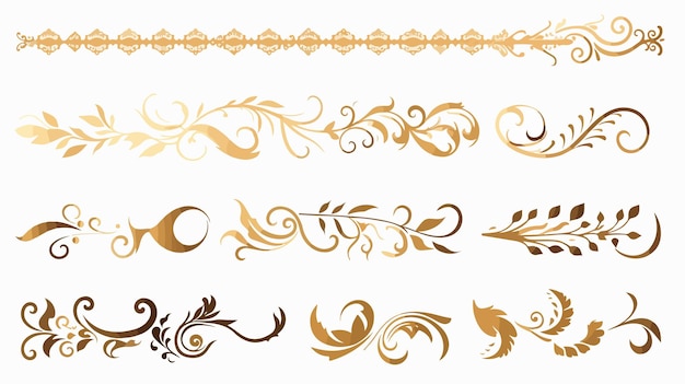 Vector a collection of gold and gold designs by the company