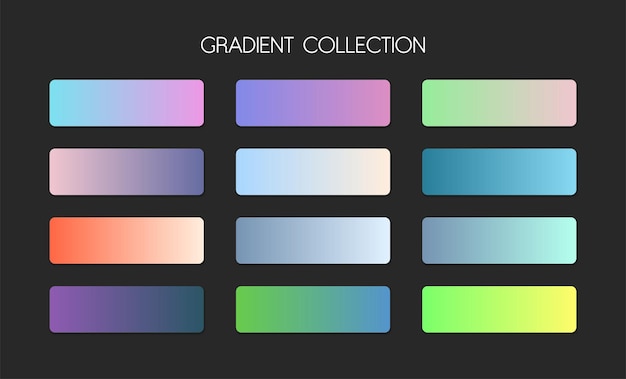 Collection of gradients Set of backgrounds with a gradient