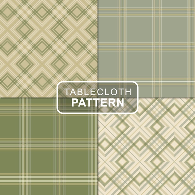 Collection of green tablecloth patterns