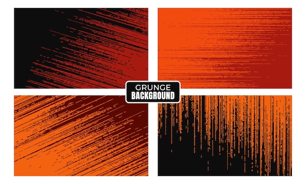 Collection of grunge textured backgrounds. Vector illustration