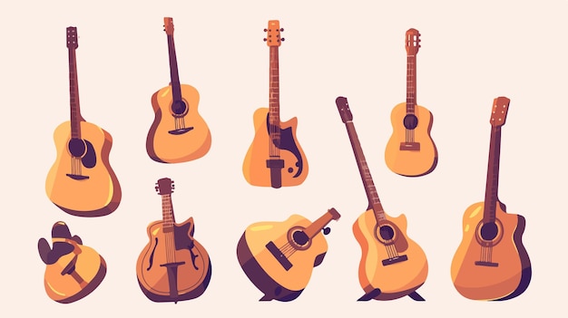 a collection of guitars from the series of the series