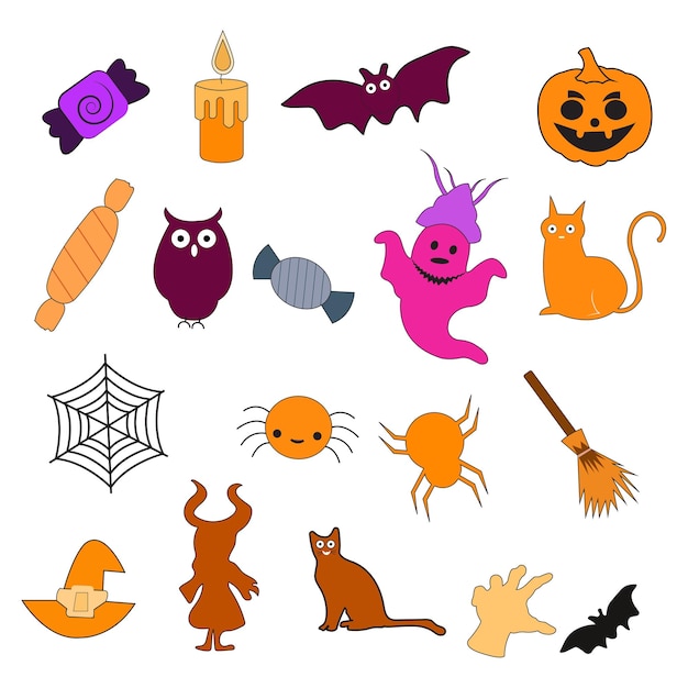 Collection of Halloween Elements Design Image