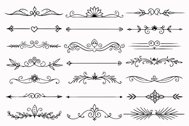 Vector a collection of hand drawn frames including a design that says  free