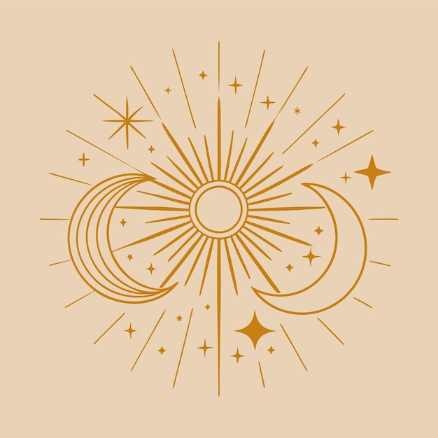 collection of handdrawn sunbursts