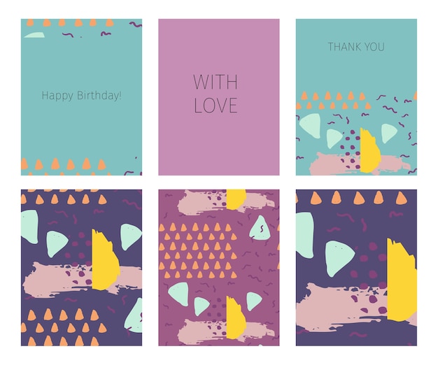 Collection of happy birthday, with love, thank you cards