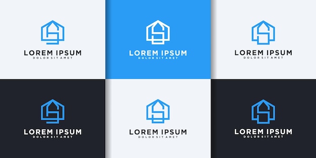 Collection of home logo templates combination letter s