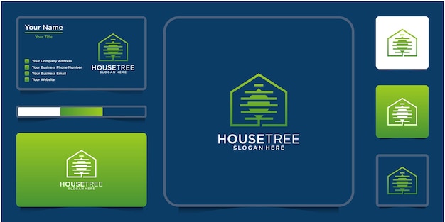 Collection house logo template house tree house inspiration design