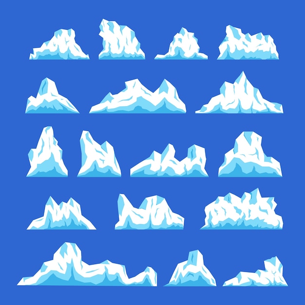 Collection of iceberg illustrations